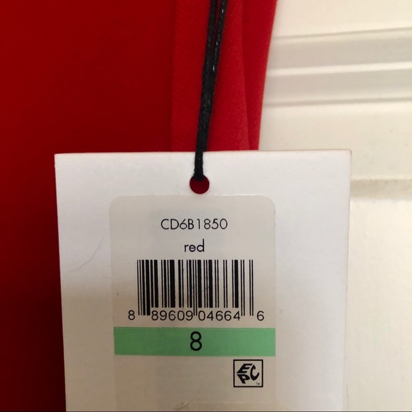 ♥️ NWT Calvin Klein Red Haltet Maxi Dress - Picture 4 of 5